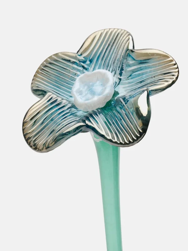 mouthblown_crystal_flower_6-5.webp Best HOFF MOUTHBLOWN CRYSTAL FLOWER SILVER